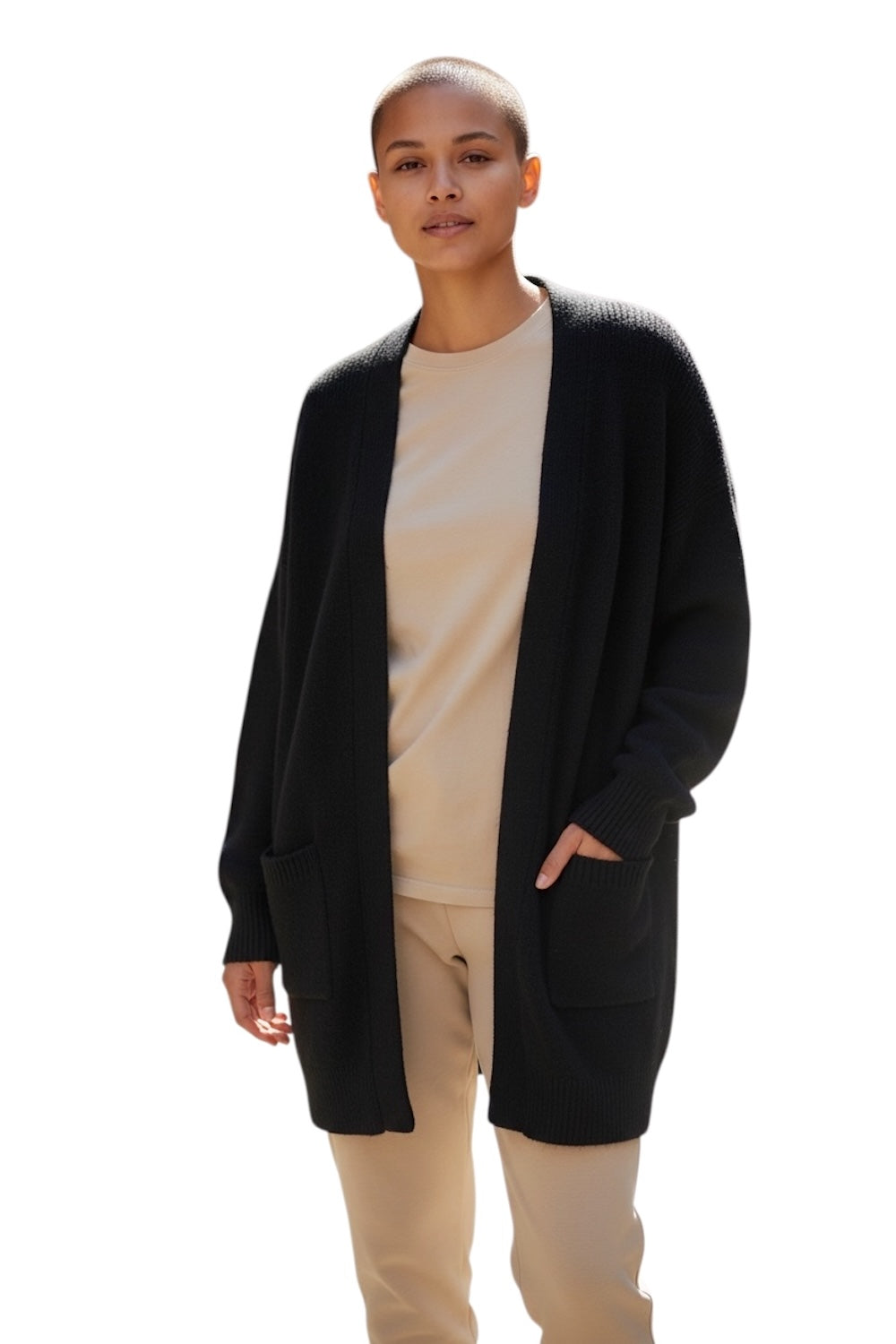 Kontatto schwarze Strickjacke