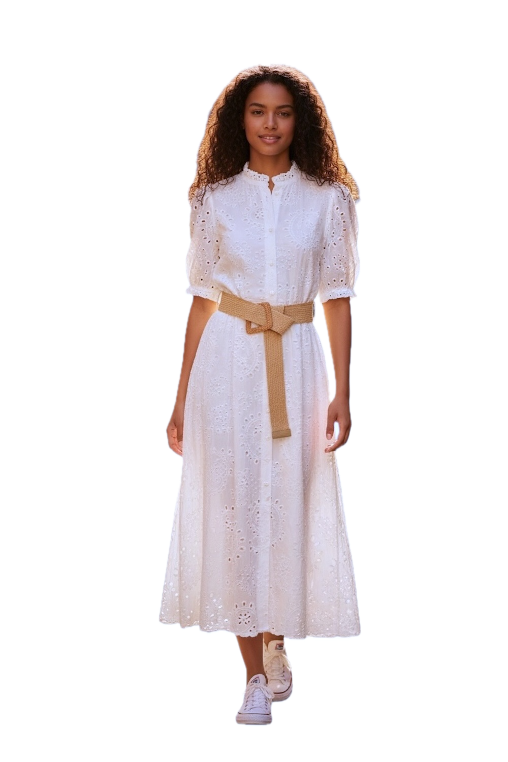 Le îls white chemisier dress