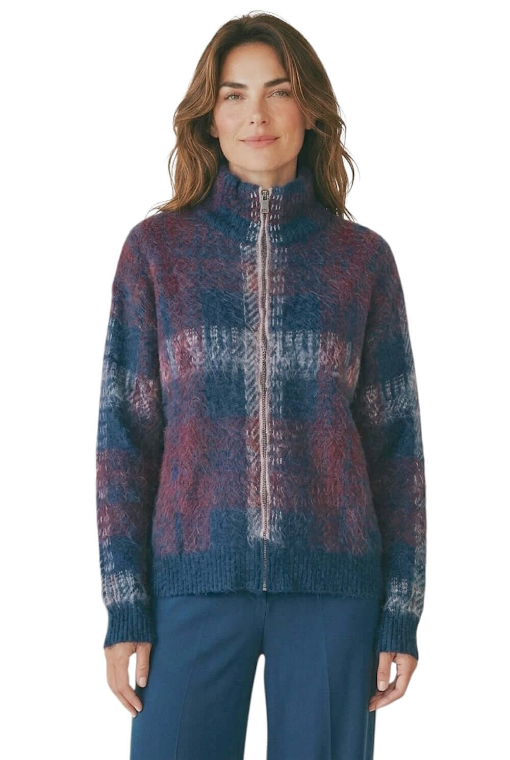 Giacca Kontatto blu bordeaux cammello