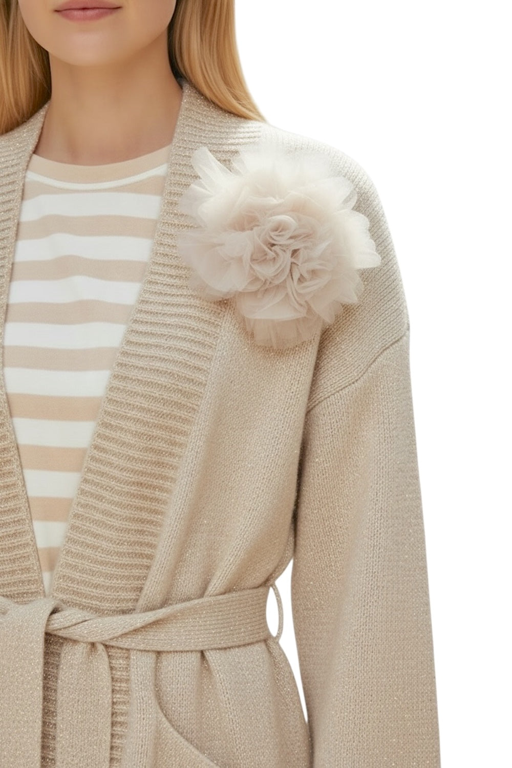 Cardigan beige Kontatto