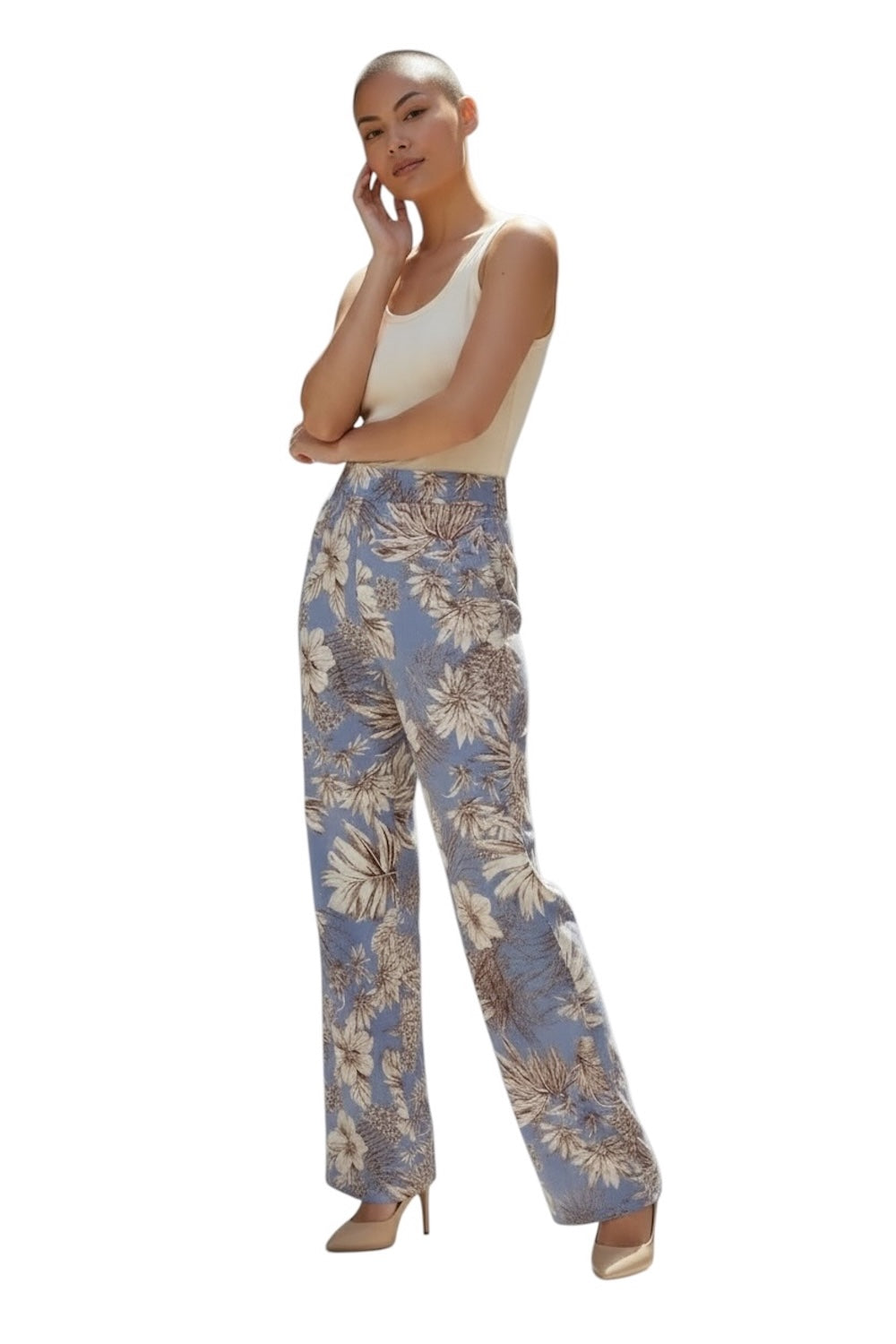 Kontatto brown flower pants