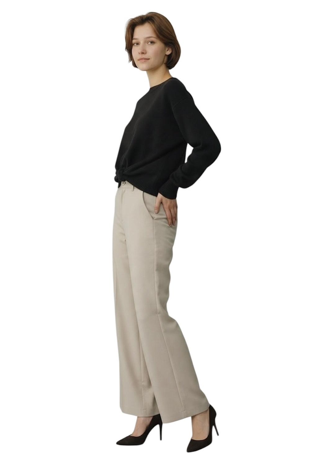 Kontatto schwarzer Pullover