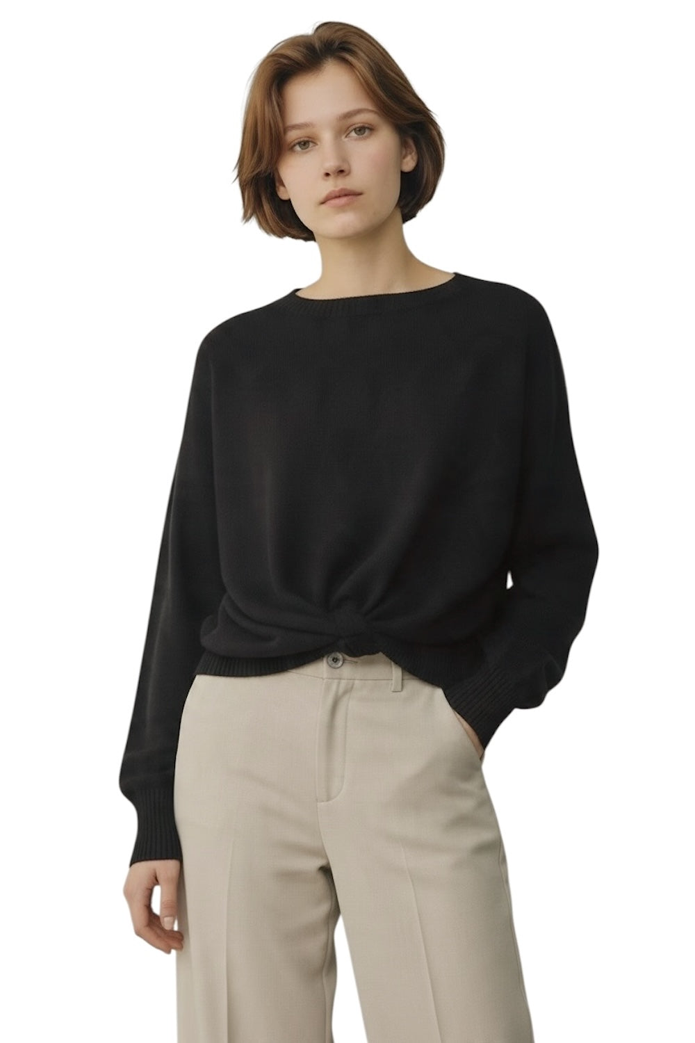 Kontatto schwarzer Pullover