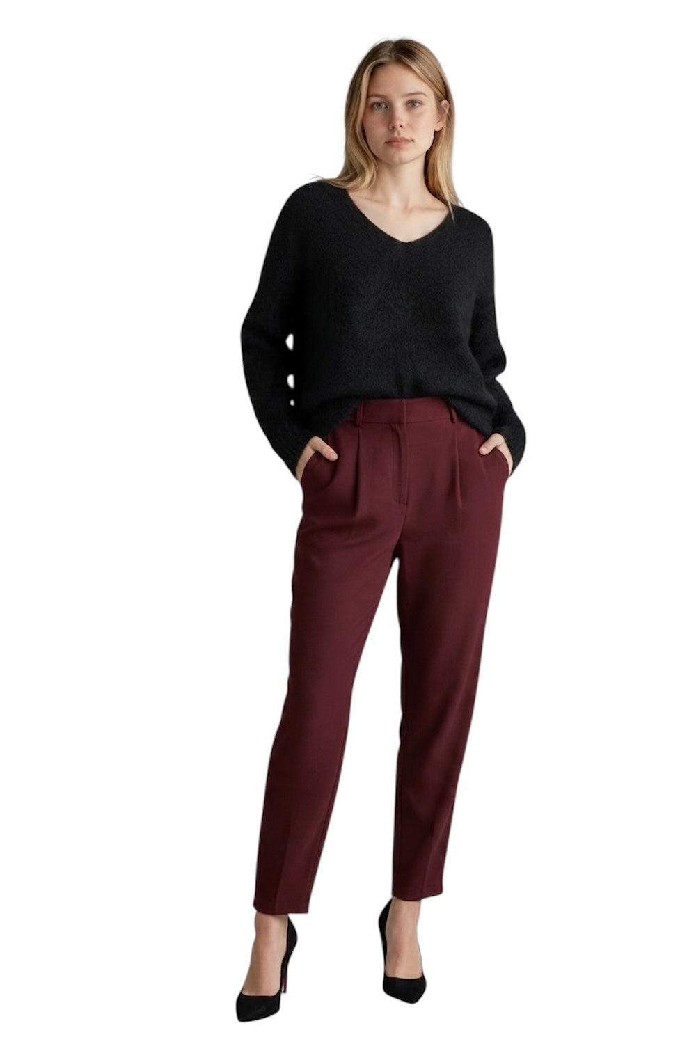 Kontatto schwarzer Pullover