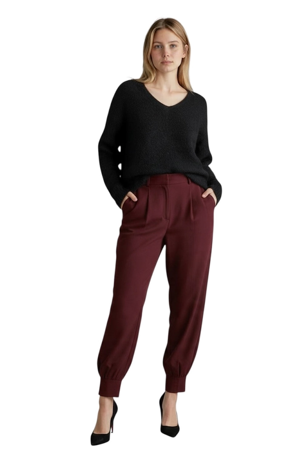 Kontatto schwarzer Pullover