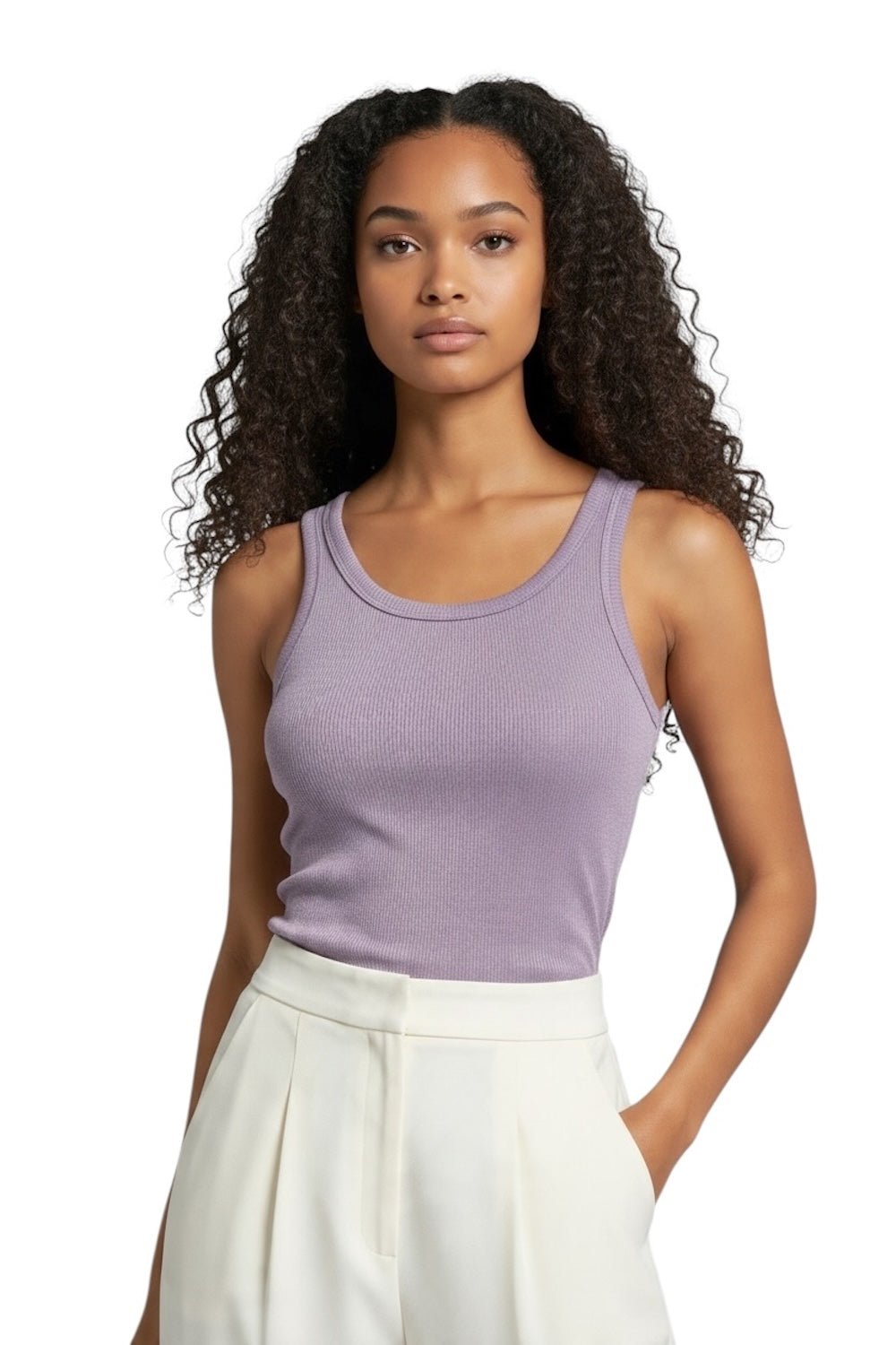 Vicolo lilac glitter top