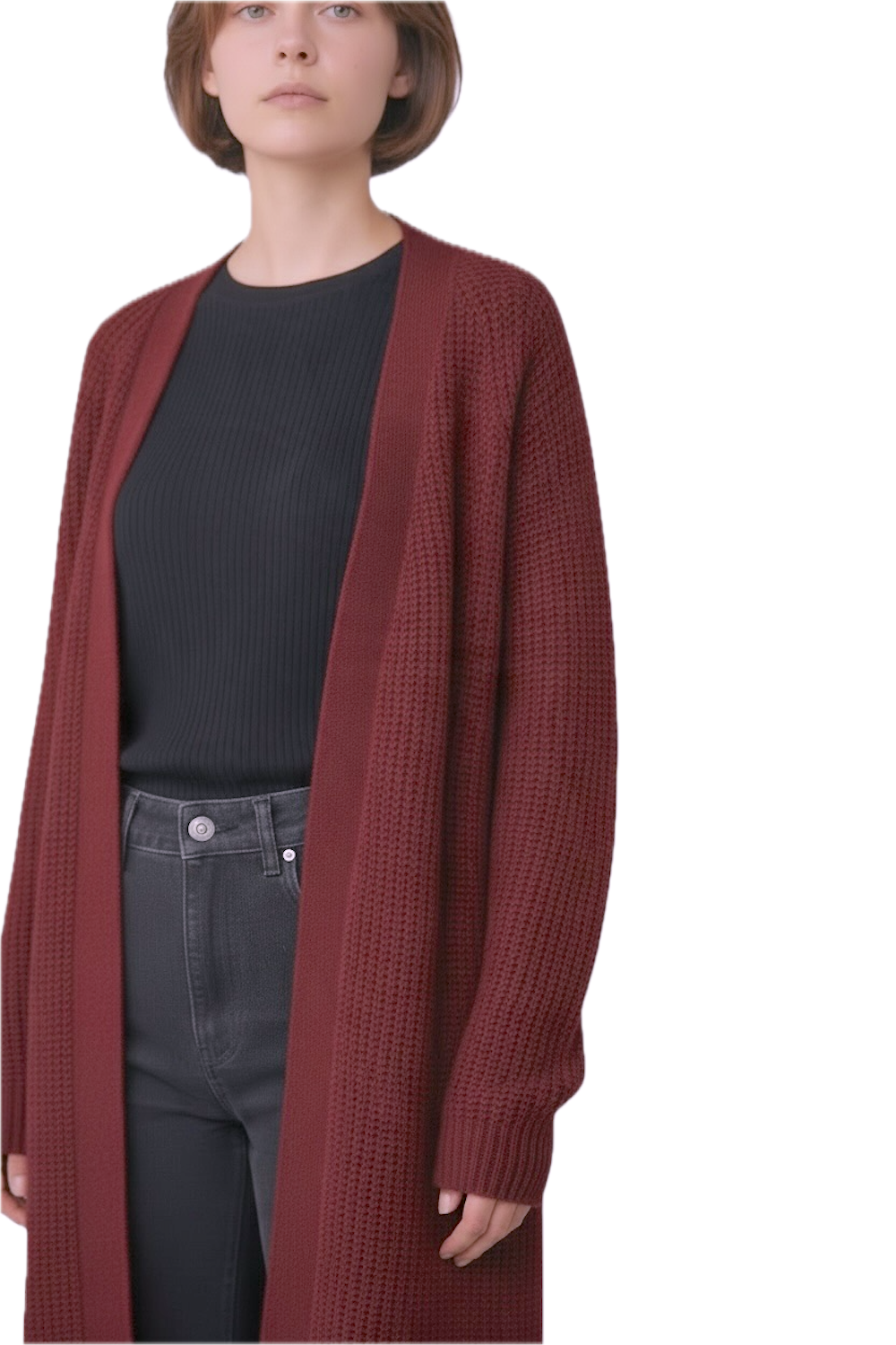 Vicolo red wine cardigan