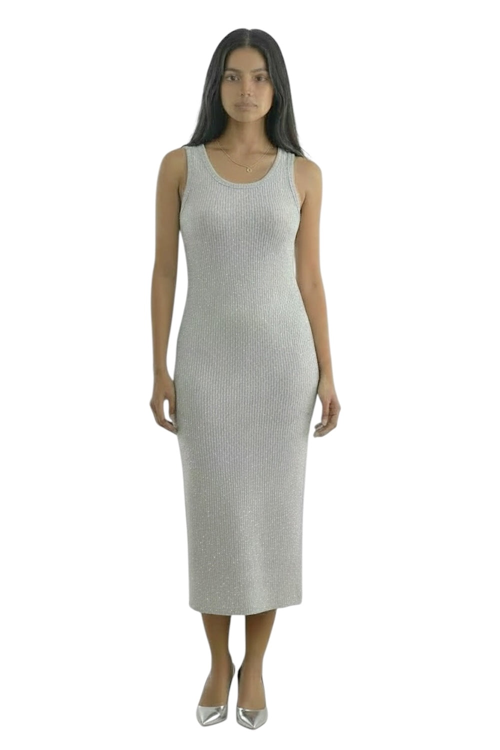 Vicolo silver lurex dress