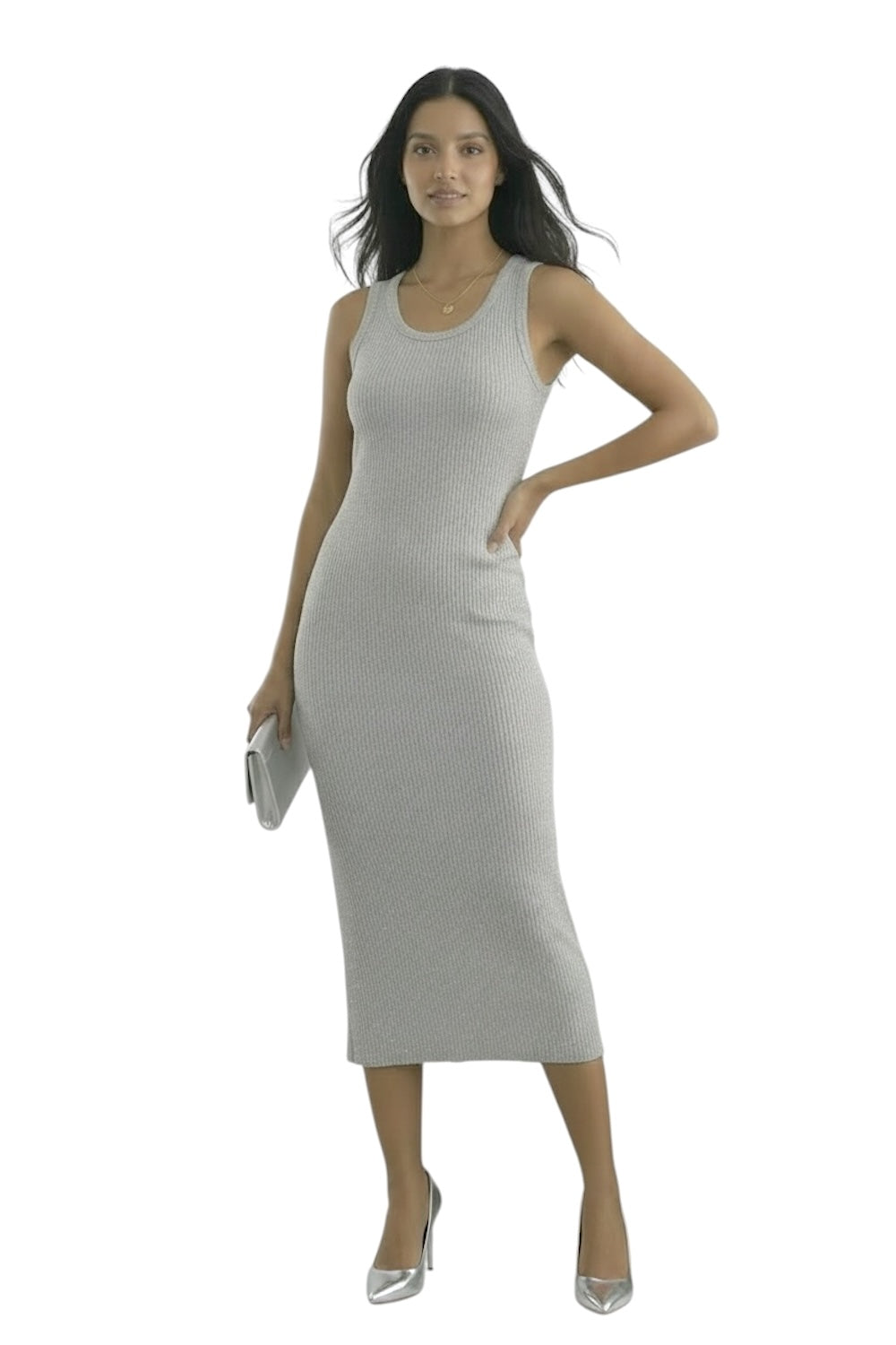 Vicolo silver lurex dress