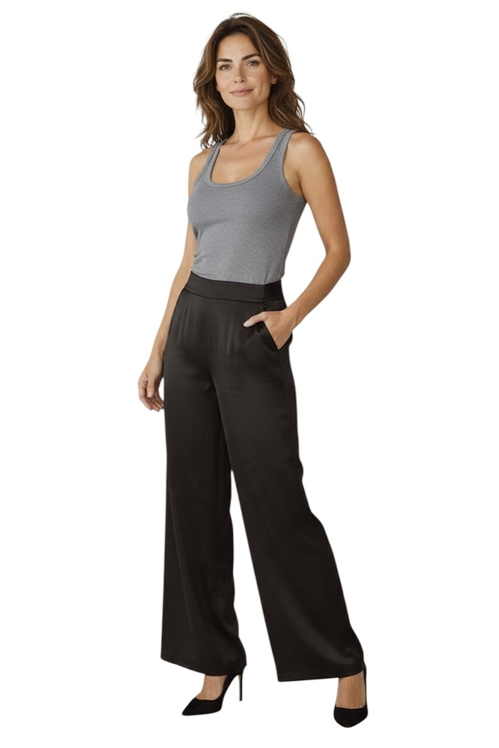 Vicolo grey glitter top