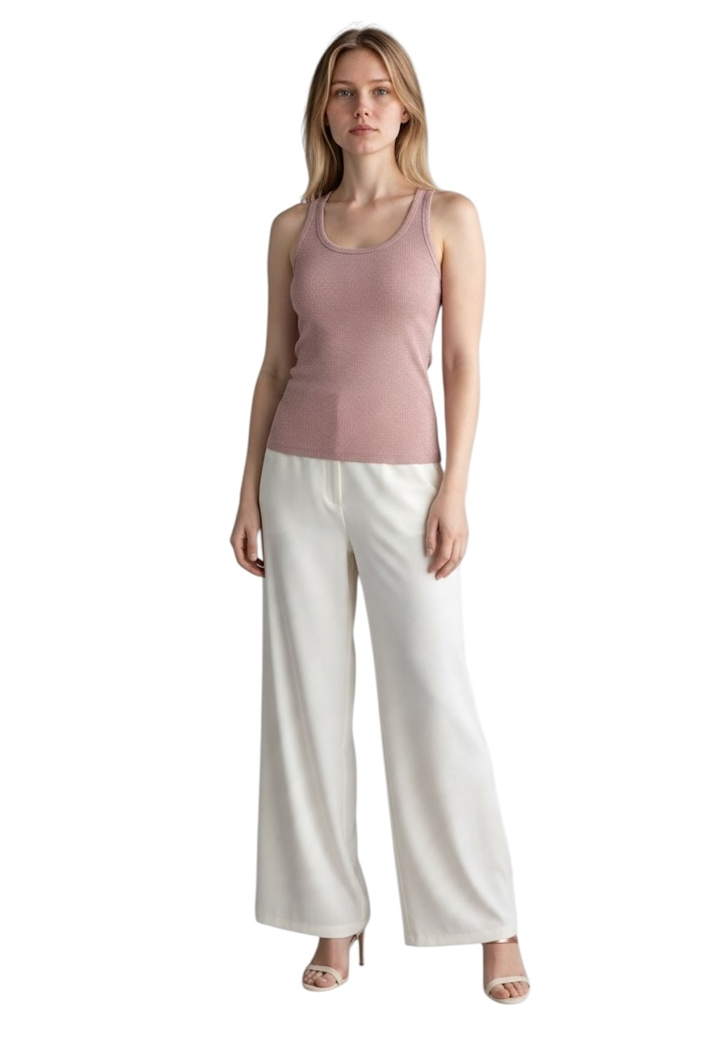 Vicolo antique pink glitter top