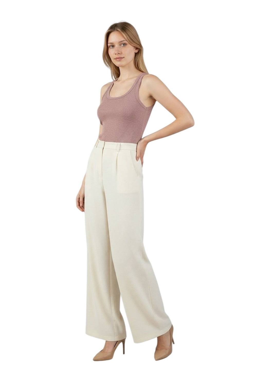 Vicolo antique pink glitter top