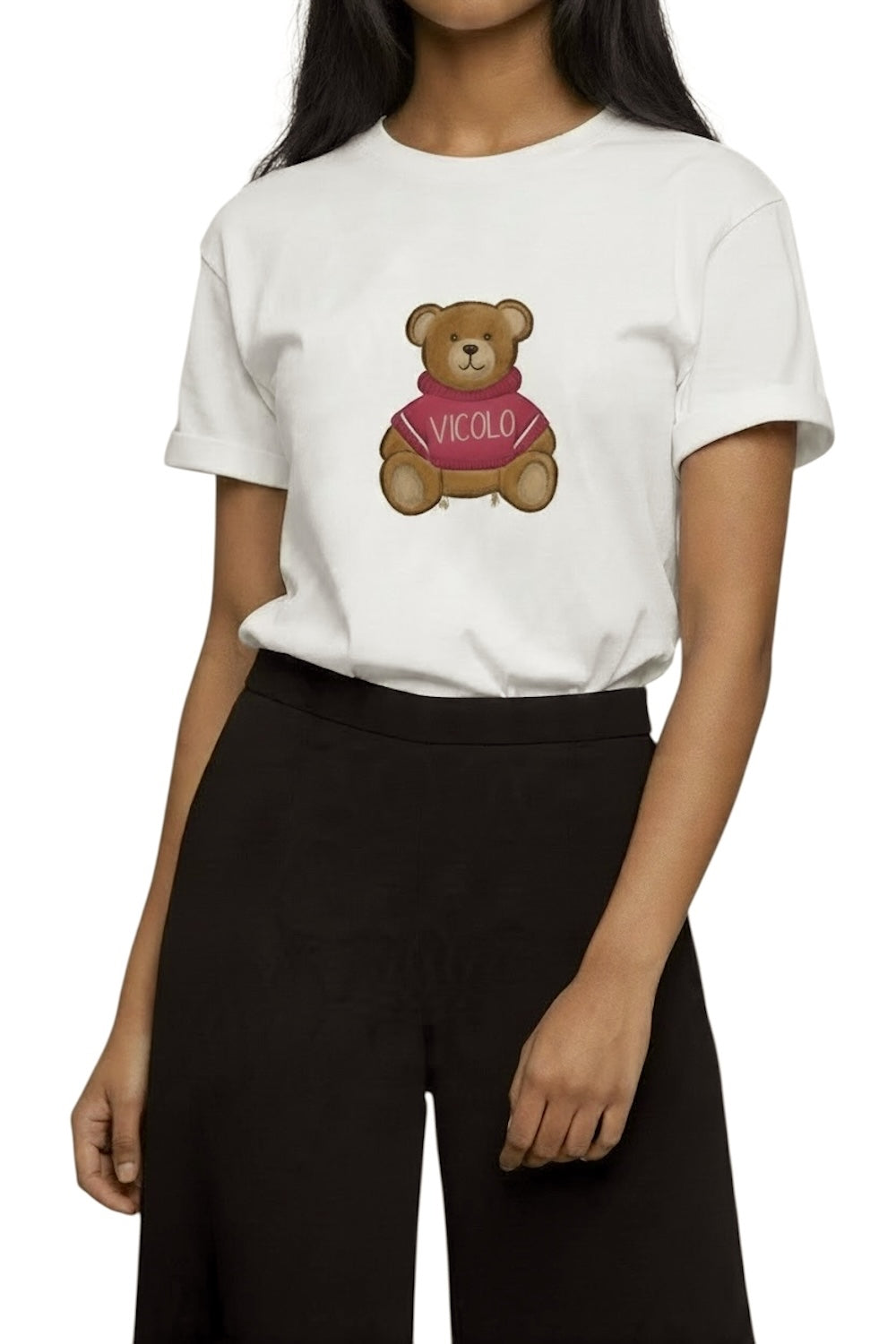 Vicolo bear white t-shirt