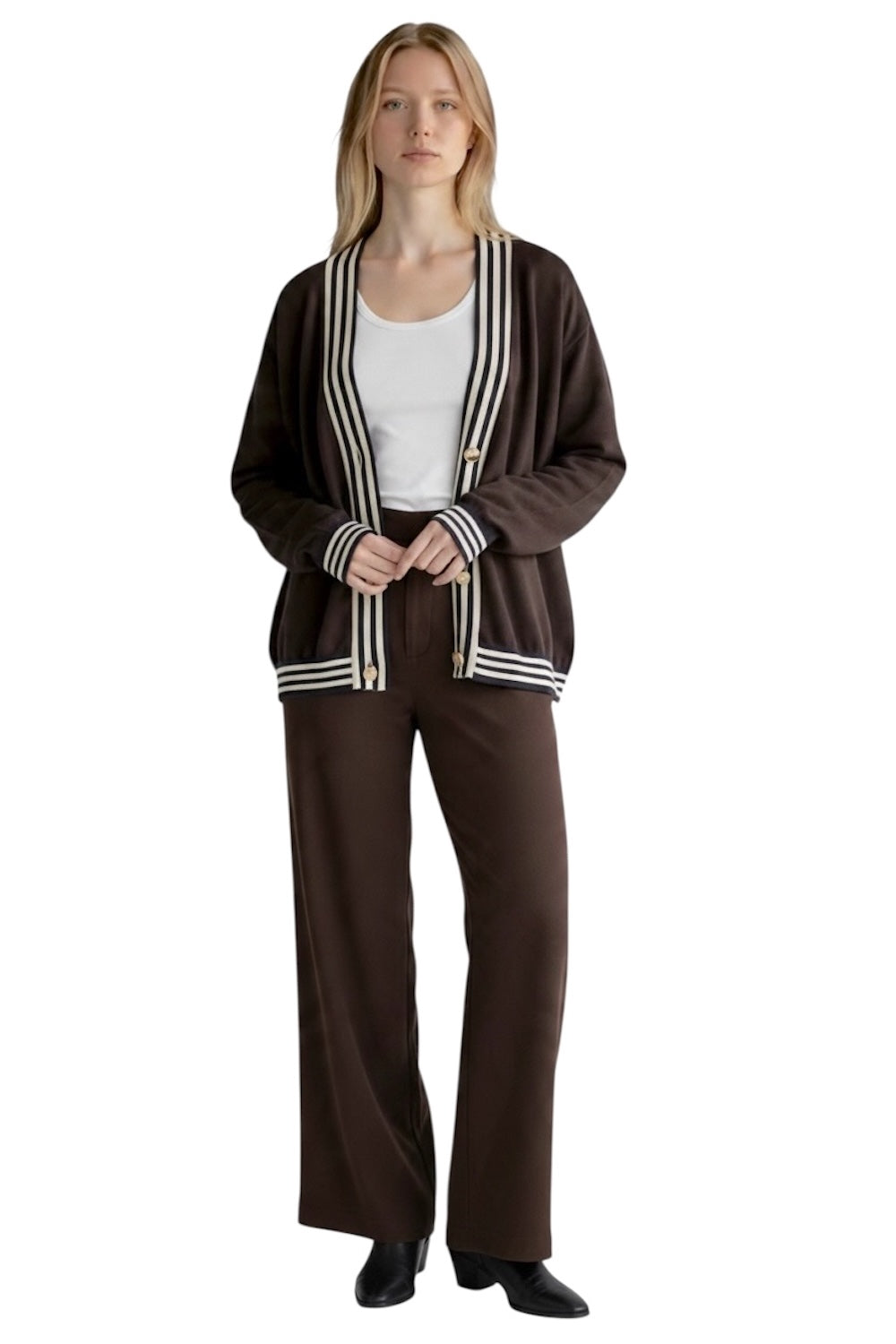 Vicolo braune Strickjacke
