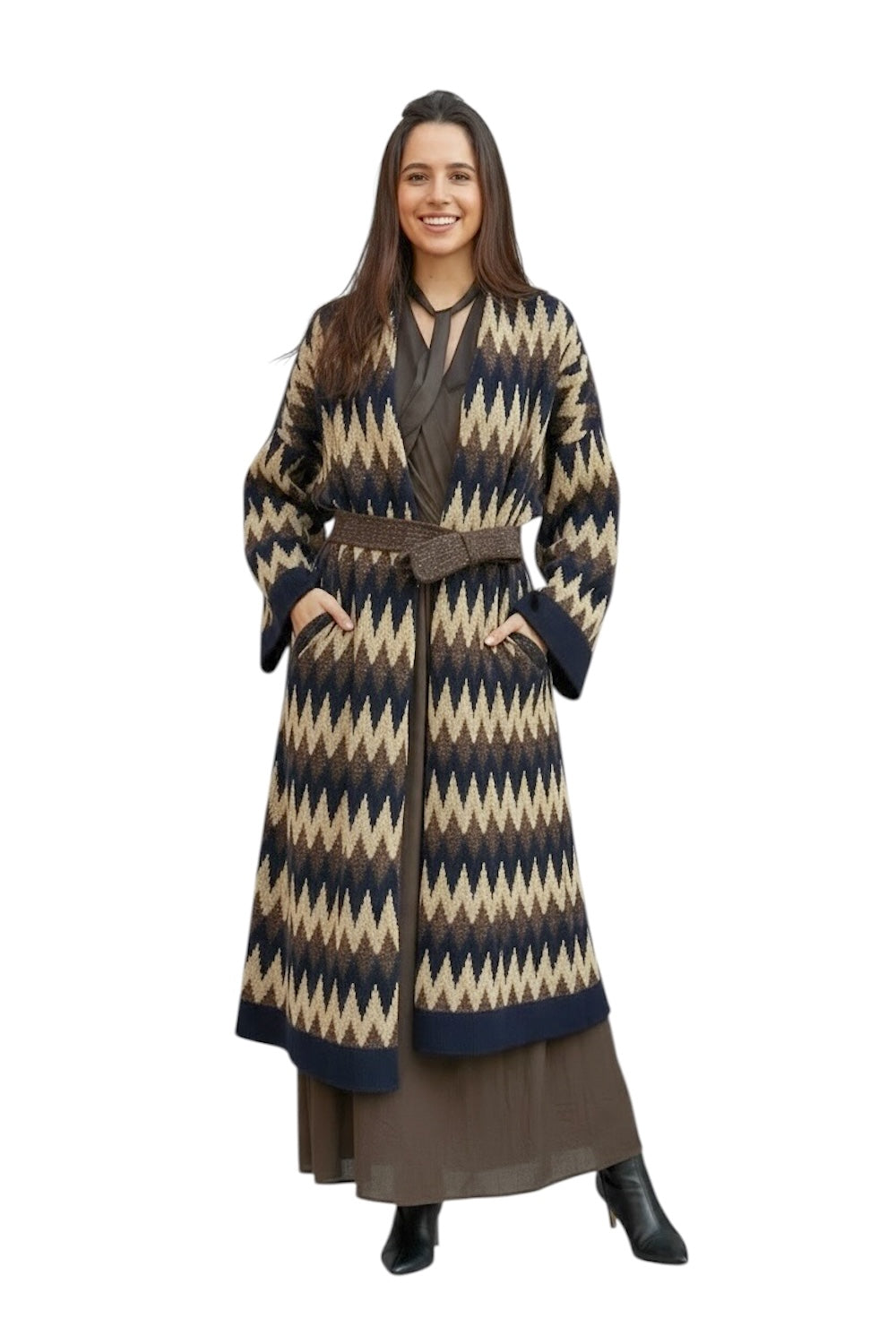 Cardigan lungo multicolor Vicolo