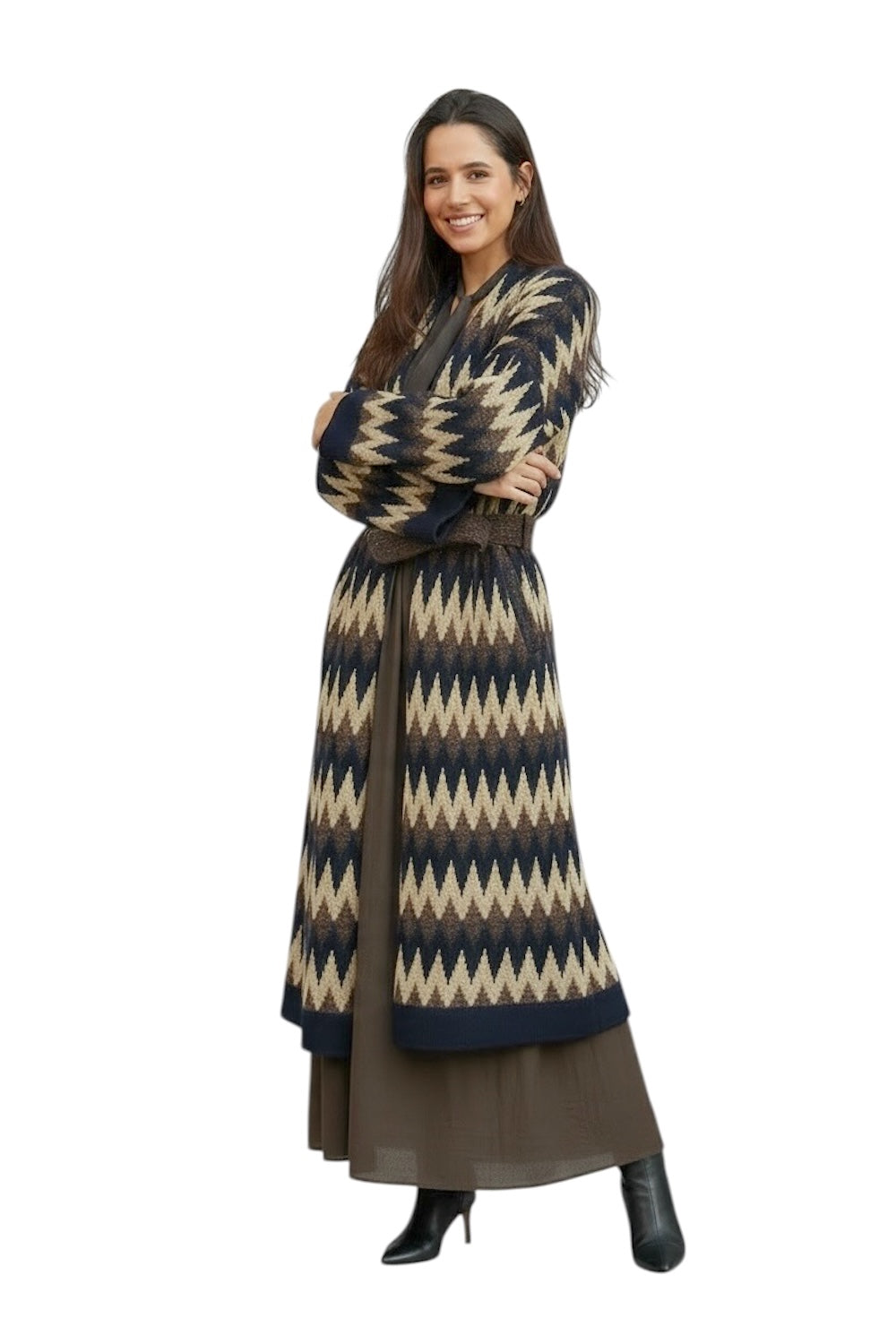 Cardigan lungo multicolor Vicolo