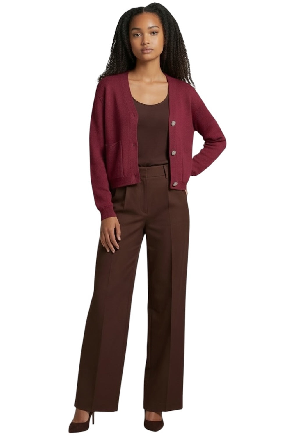 Vicolo jewel bordeaux cardigan
