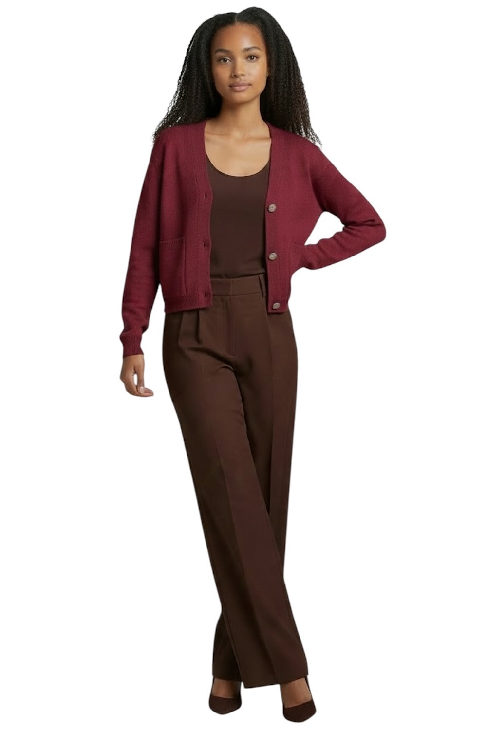Vicolo jewel bordeaux cardigan