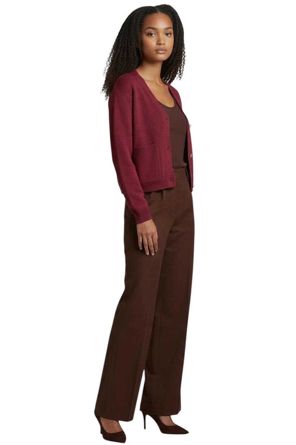 Vicolo jewel bordeaux cardigan