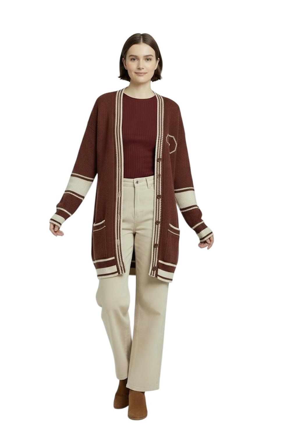 Vicolo bordeaux cardigan