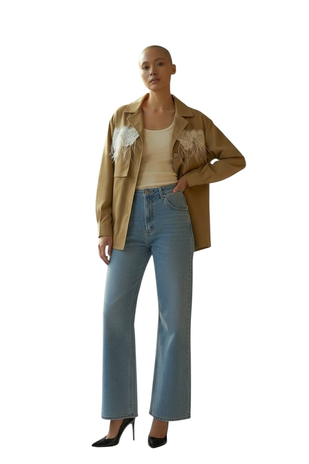 Annie Glam Jacke in Biscuit