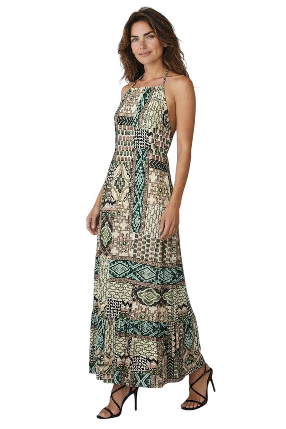 Gold multicolor dress