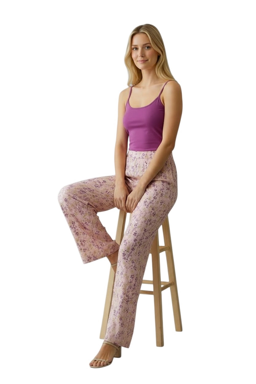 Saiph floral pink print pants