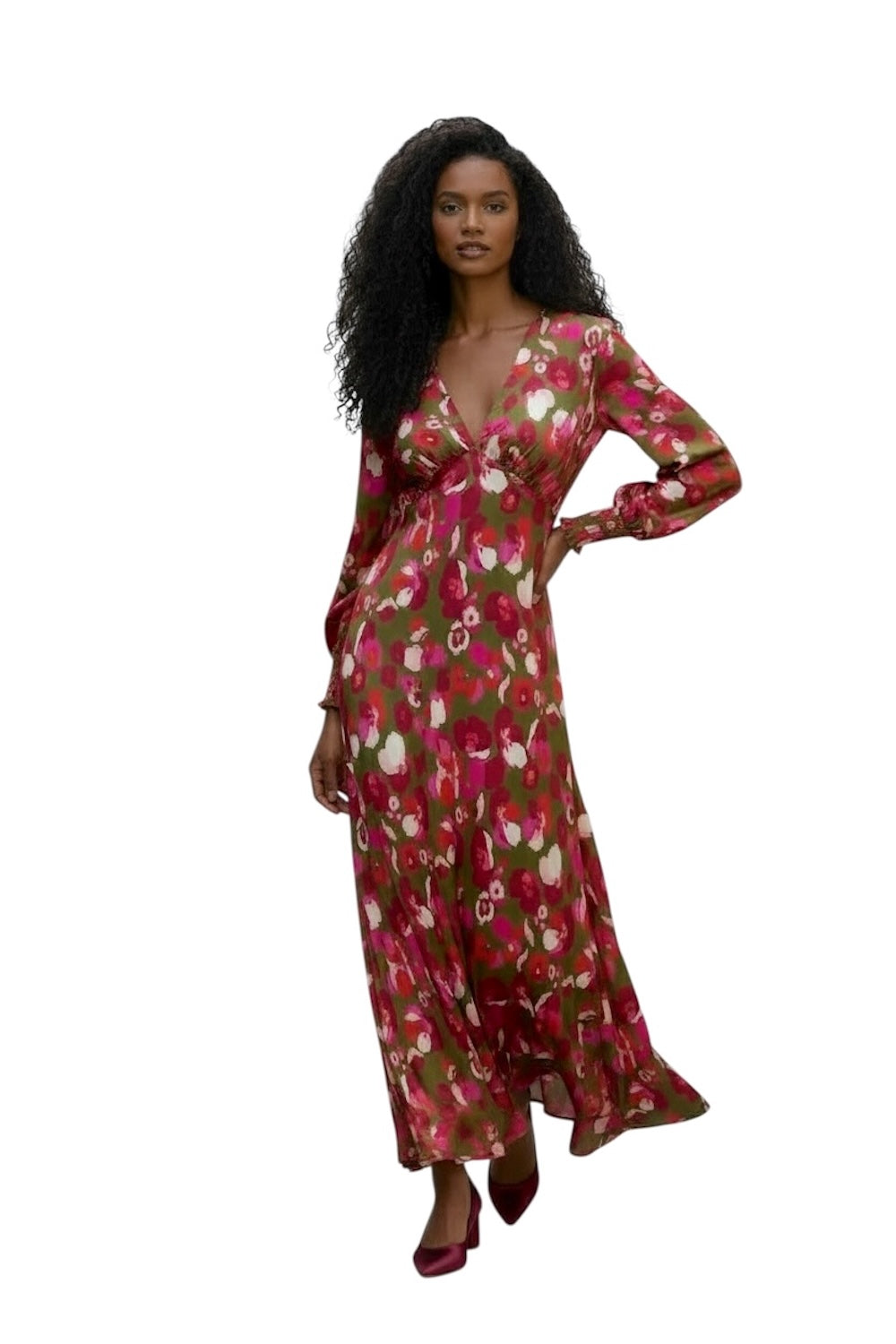 Saiph pistachio long dress