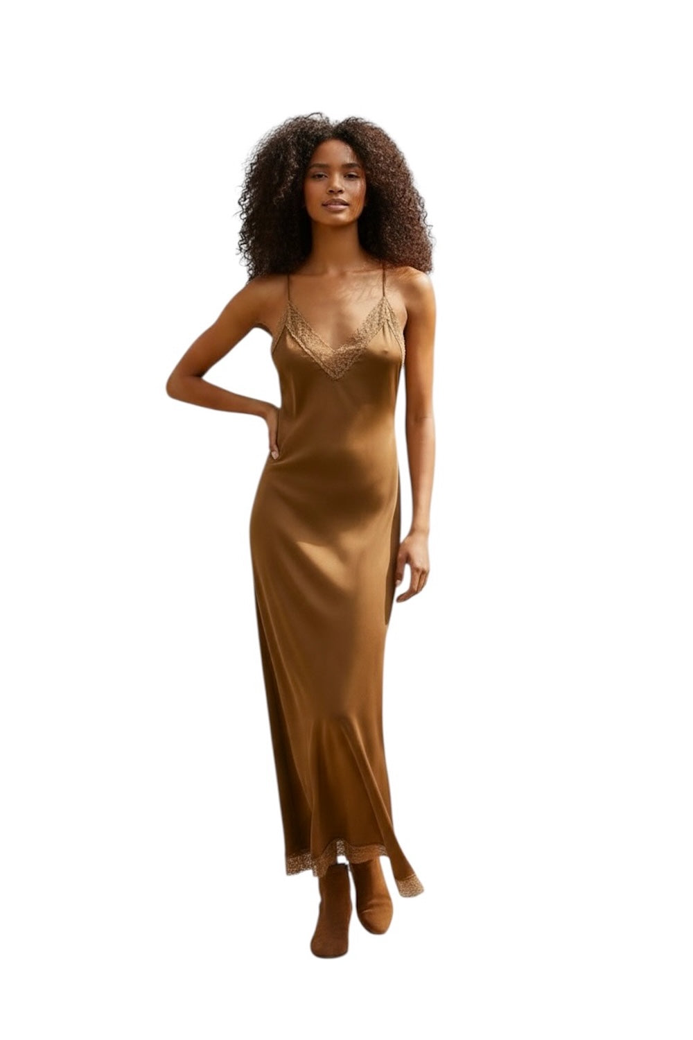 Dixie Kleid in Cognac