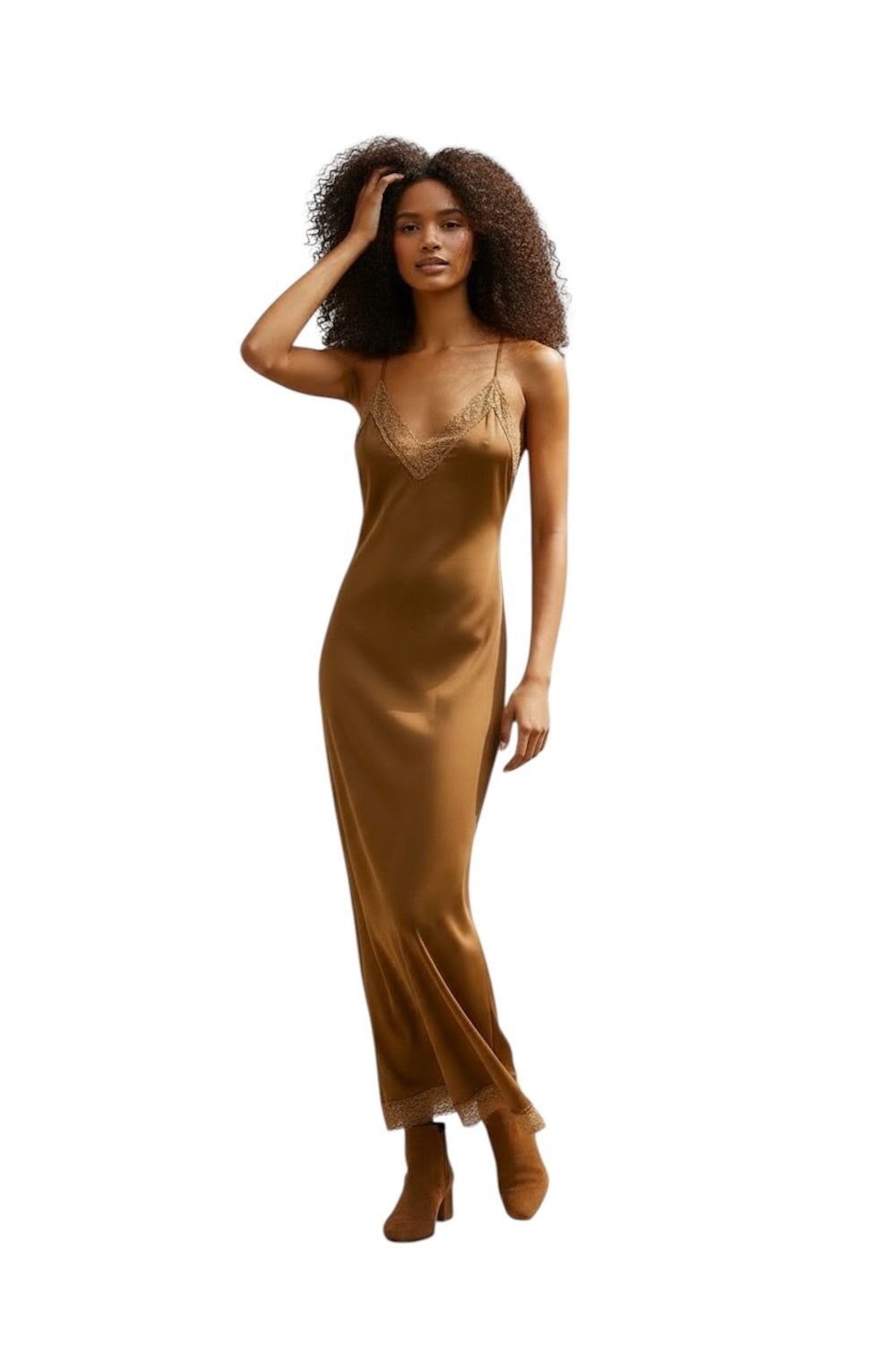 Dixie Kleid in Cognac