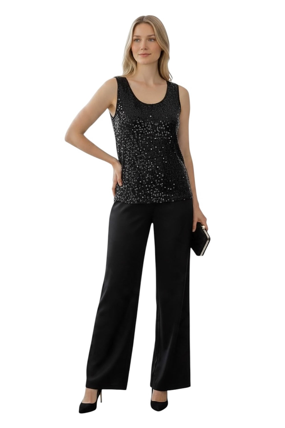 Susy Mix black glitter top