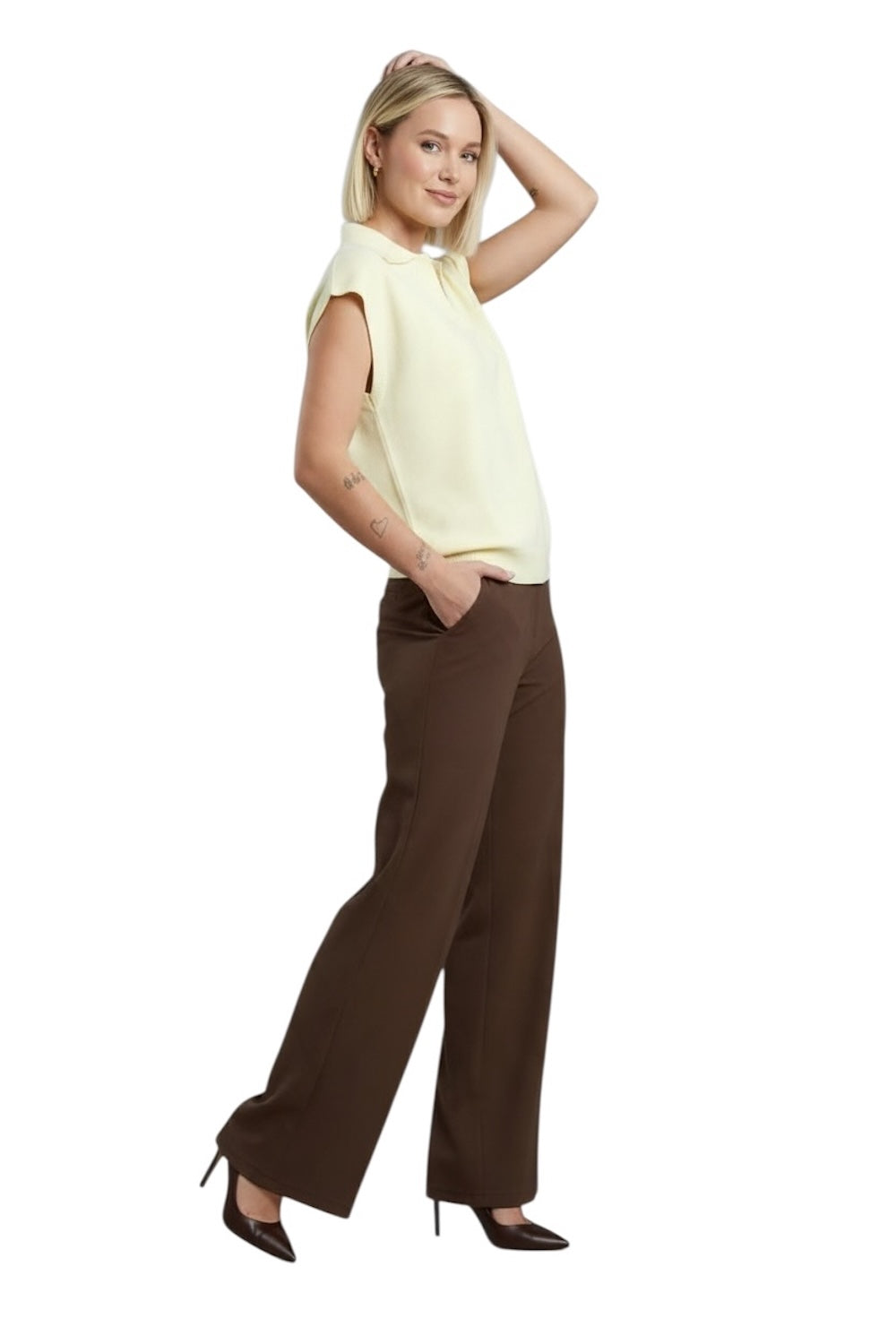 Pantaloni marroni Susy Mix