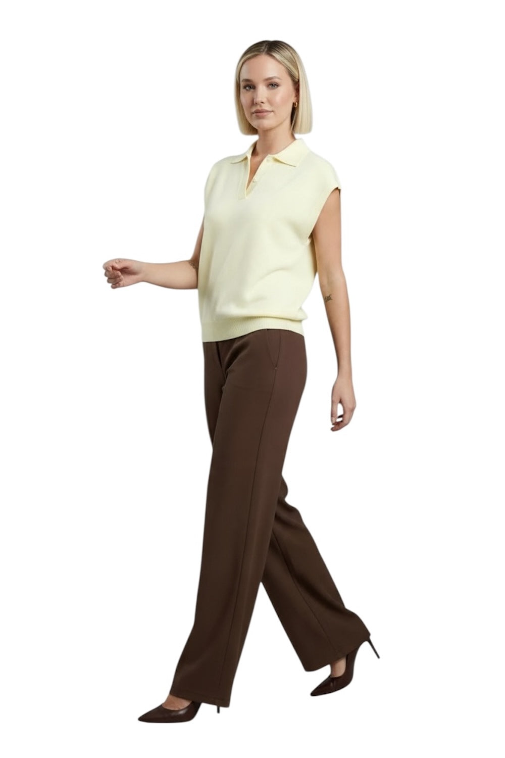 Pantaloni marroni Susy Mix