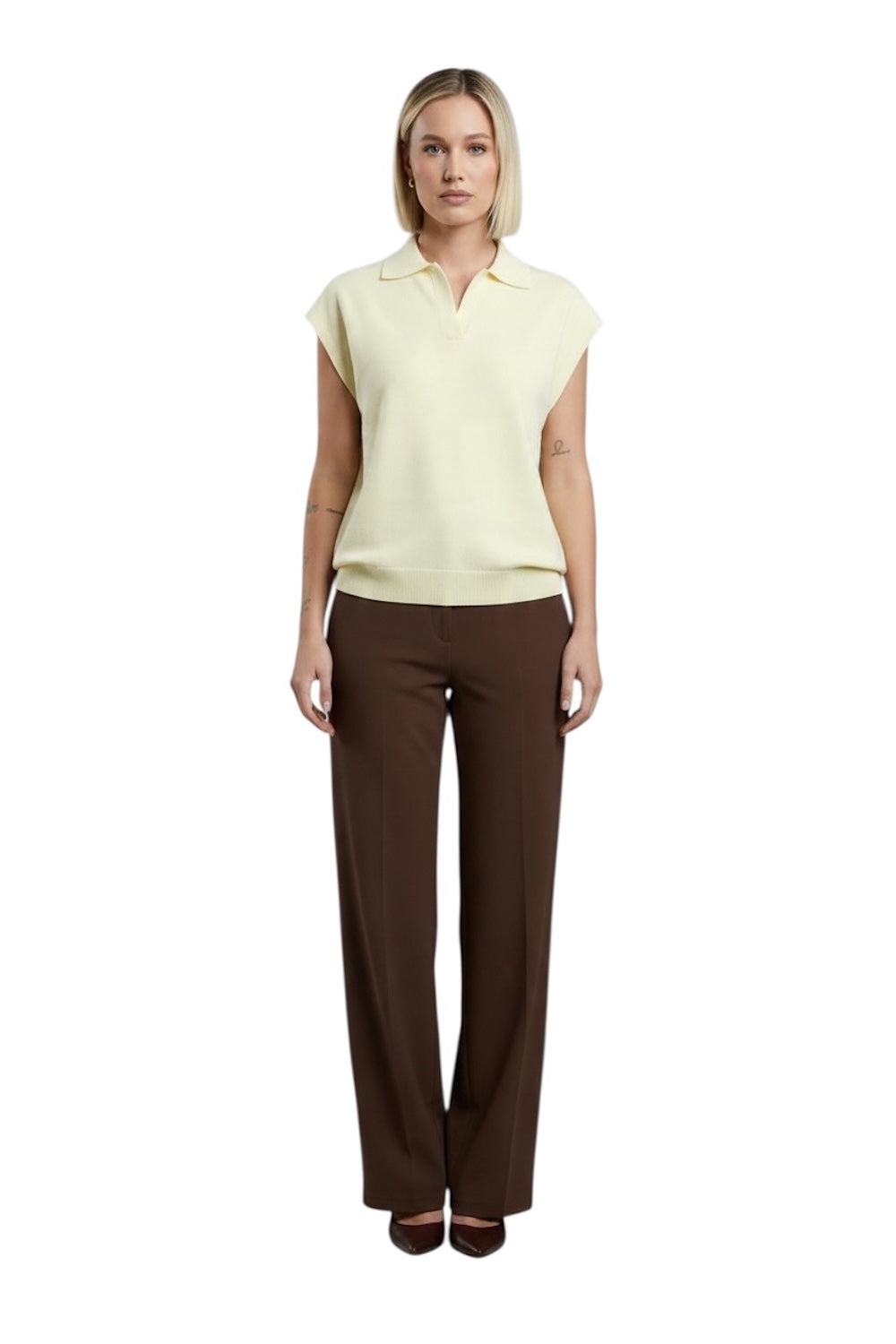 Pantaloni marroni Susy Mix