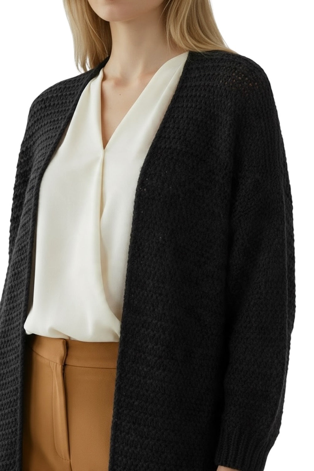 Saiph black long cardigan