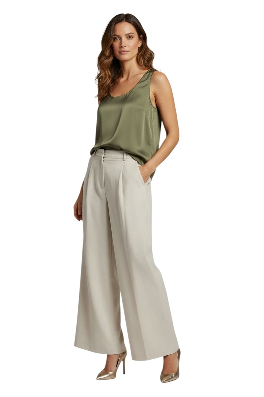 Dixie moss green top