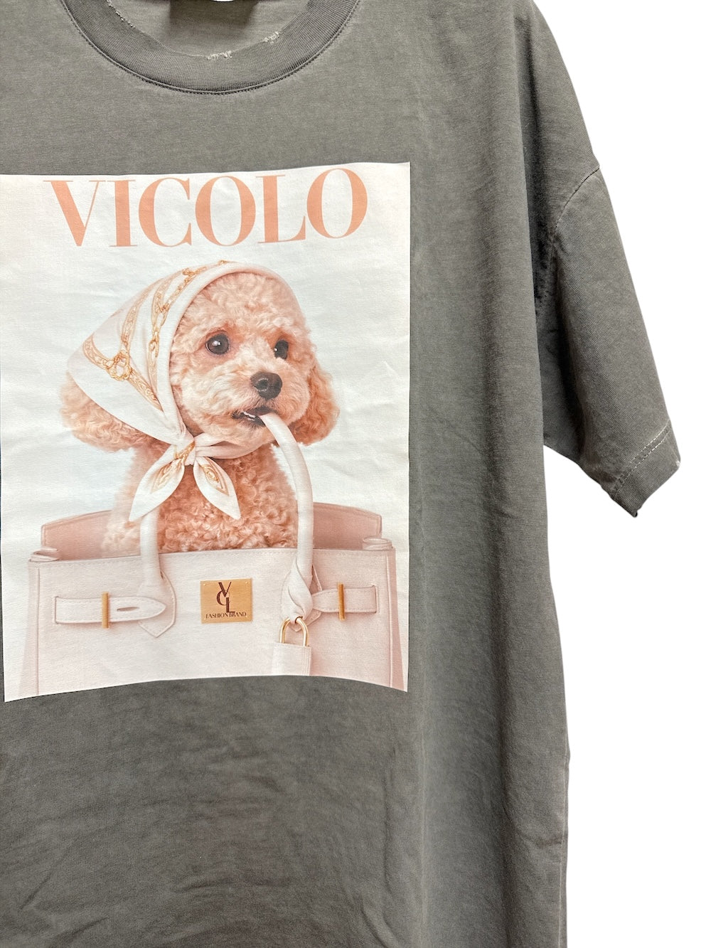 Vicolo dunkelgraues T-Shirt
