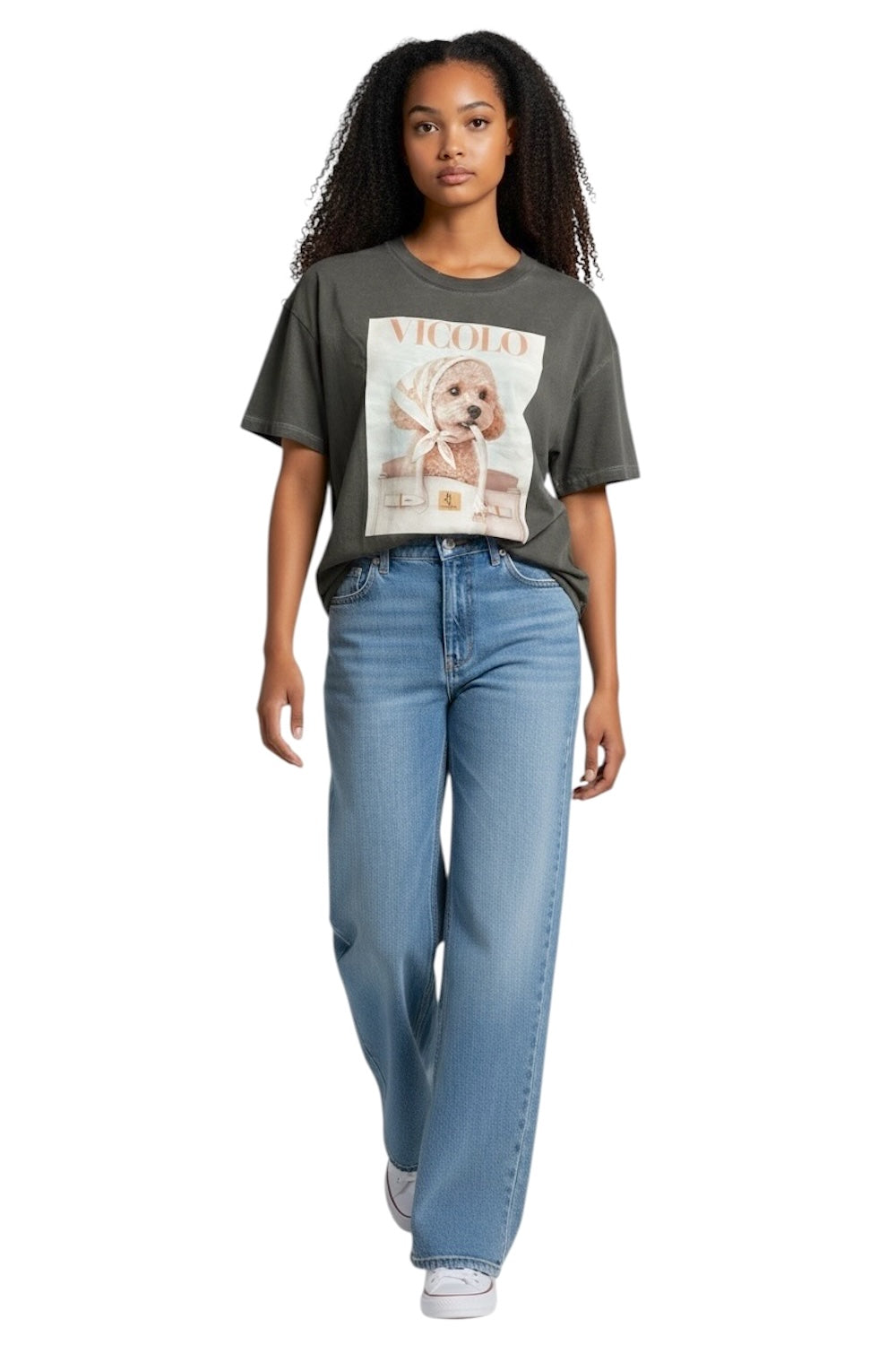 Vicolo dark grey t-shirt