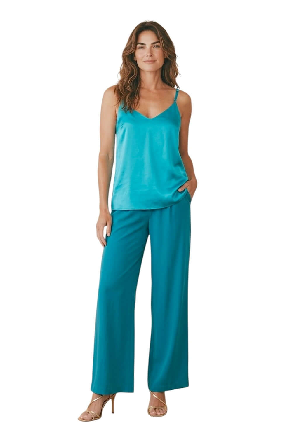 Top Dixie color turchese
