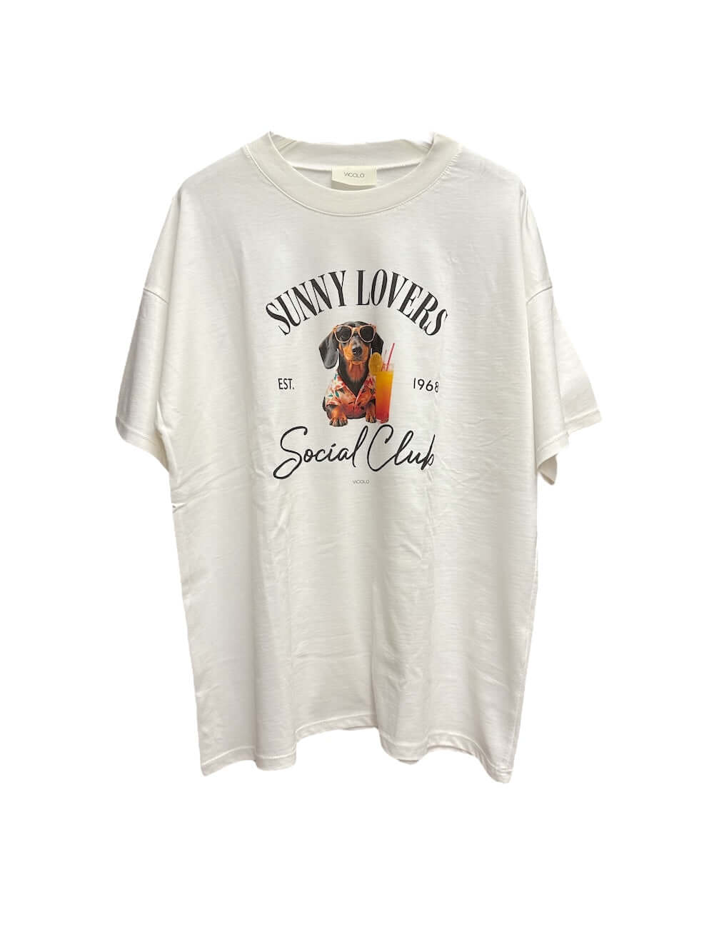 Vicolo sunny lovers white t-shirt