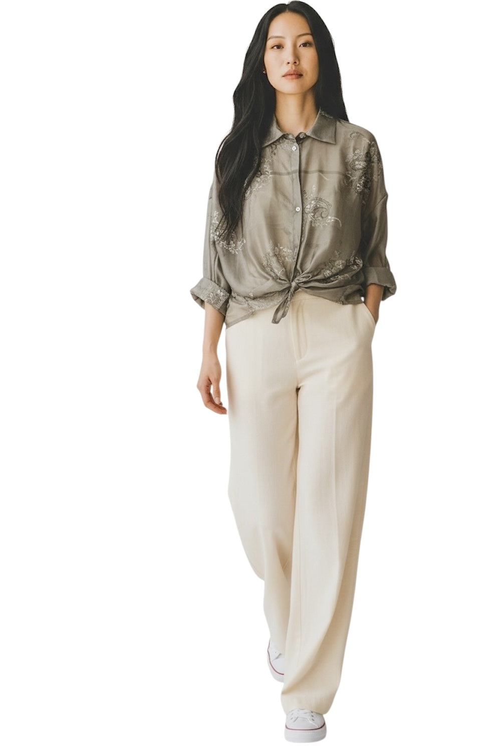 Susy Mix sage green shirt