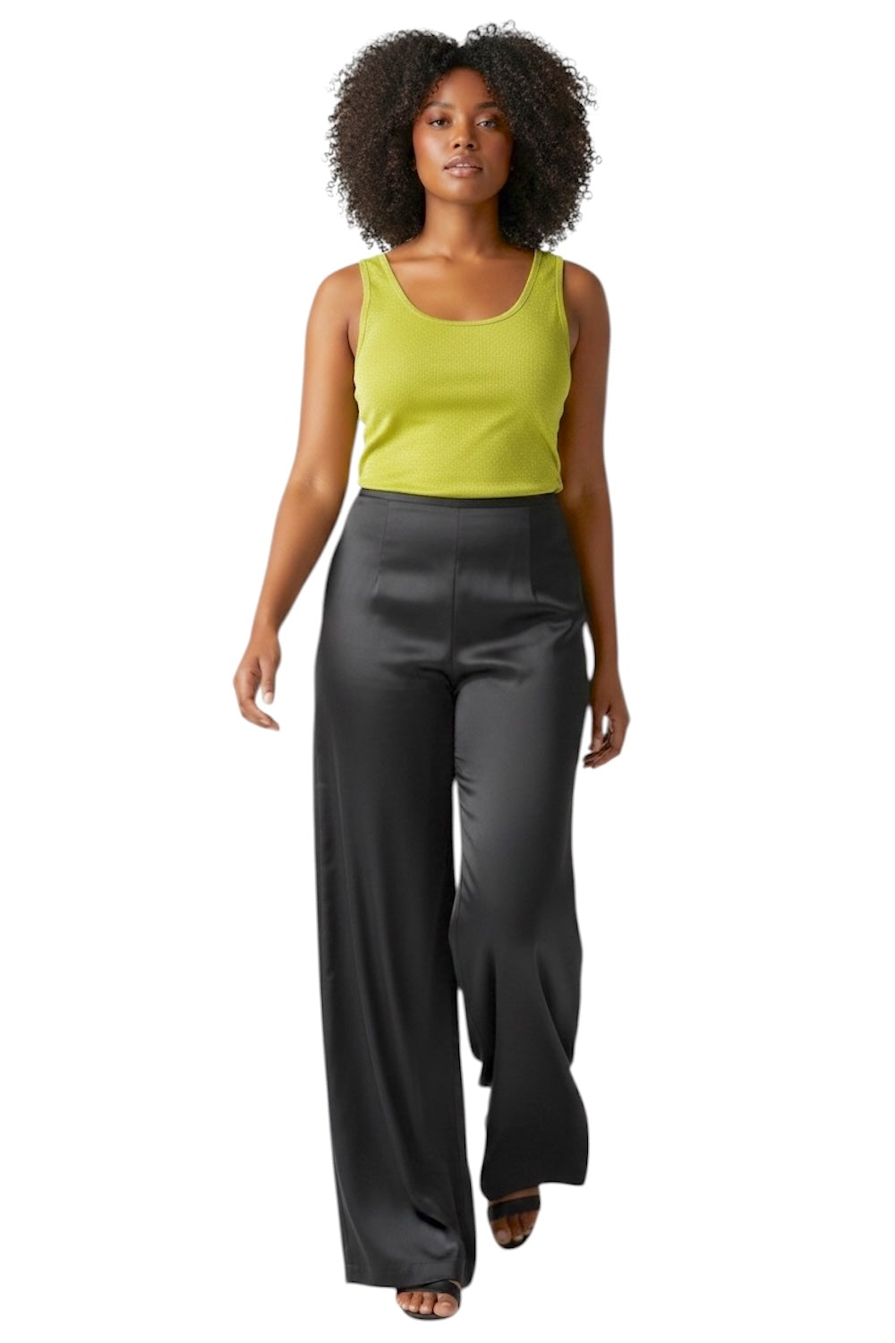 Top Susy Star con glitter verde mela