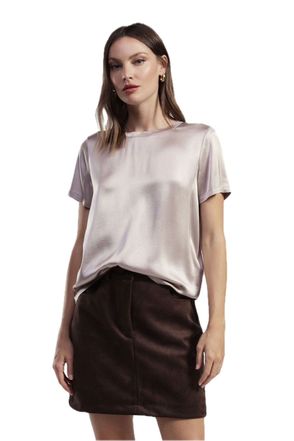 Dixie silk round neck shirt