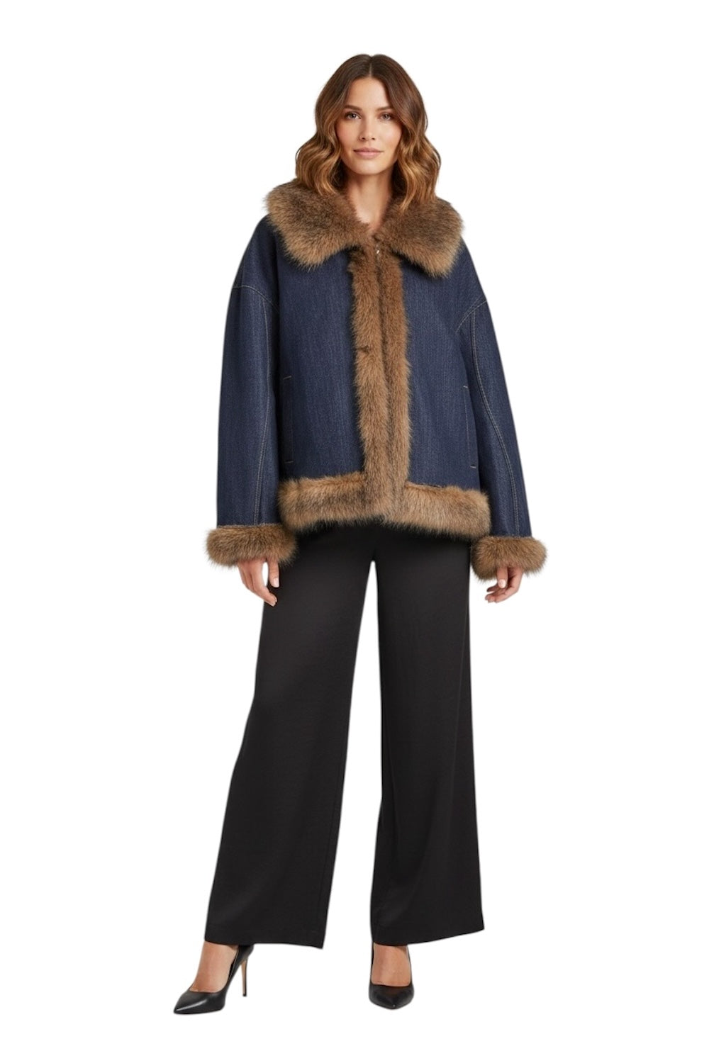 Vicolo blue double face jacket