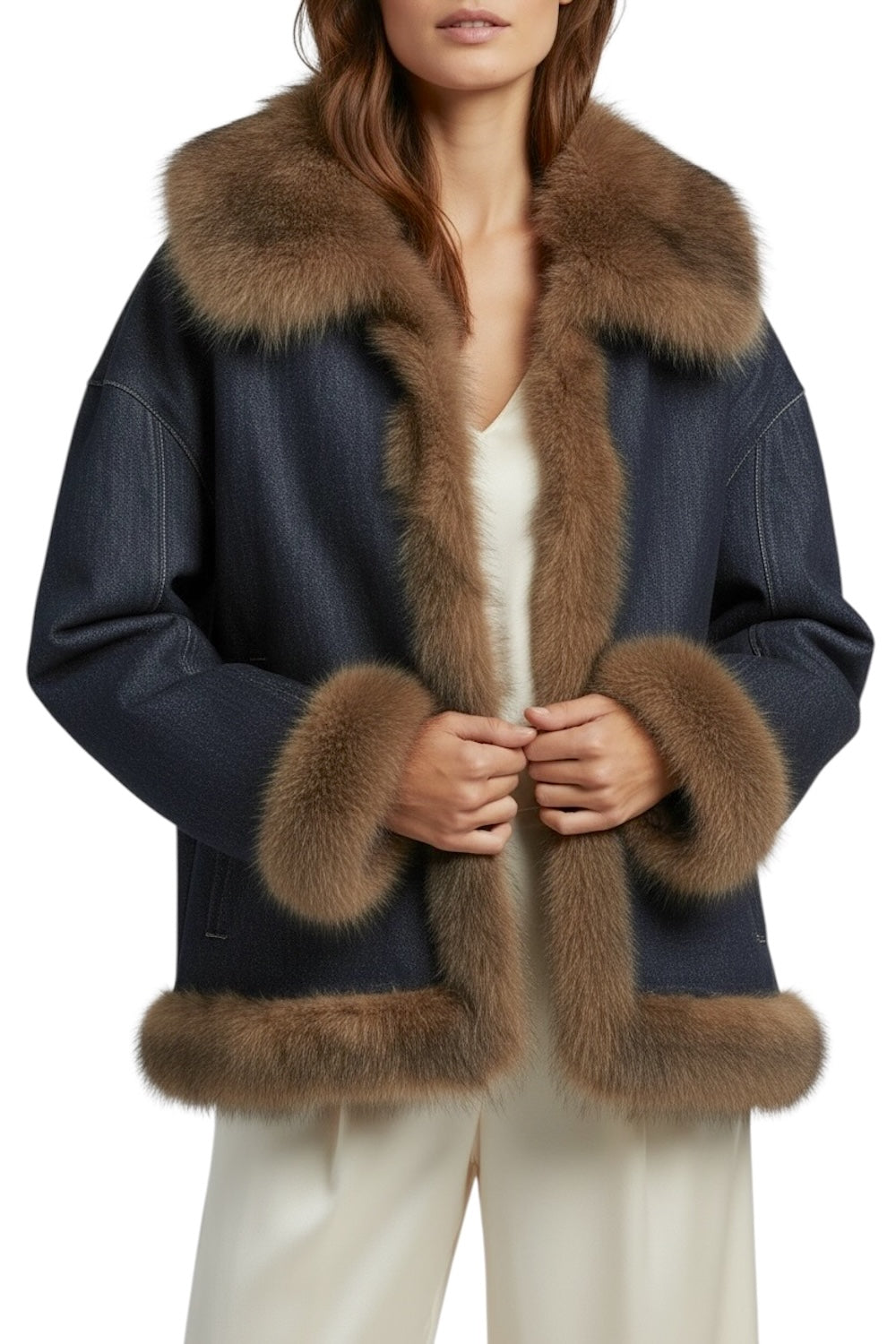 Vicolo blue double face jacket