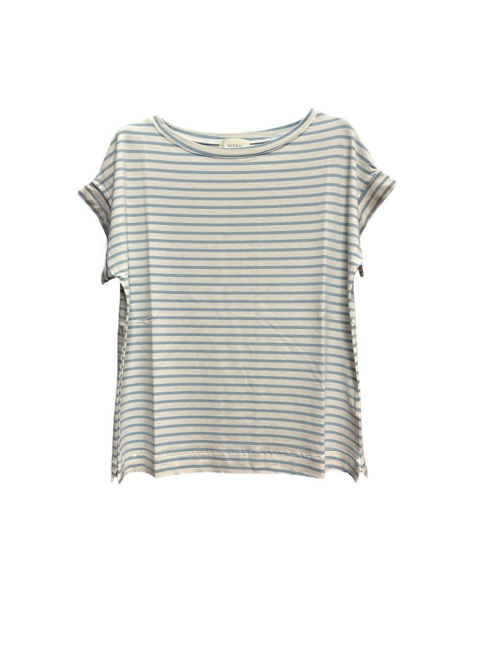 Vicolo light blue striped t-shirt