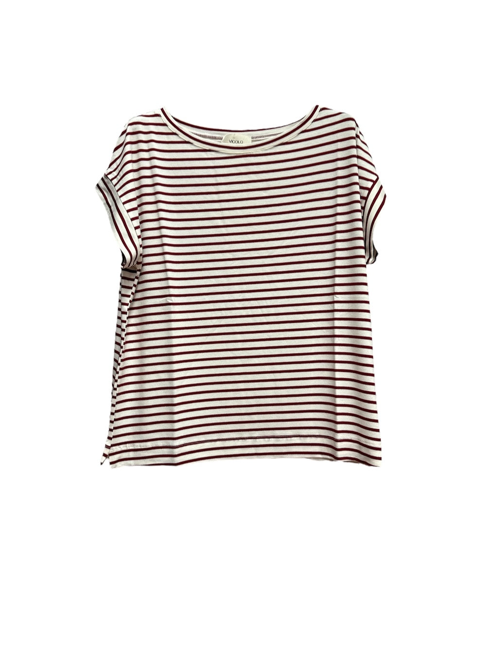 Vicolo bordeaux striped t-shirt