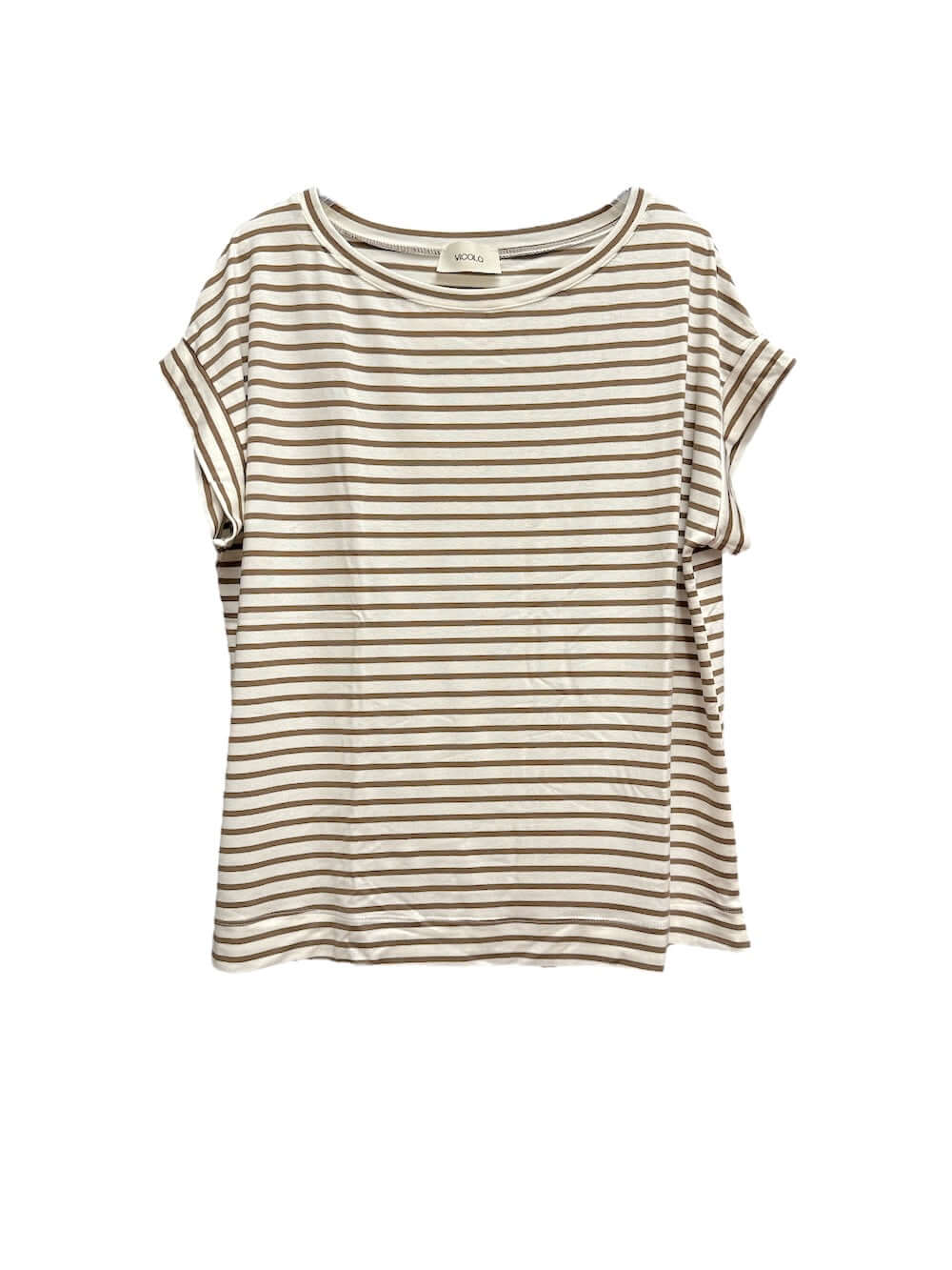 Vicolo camel striped t-shirt