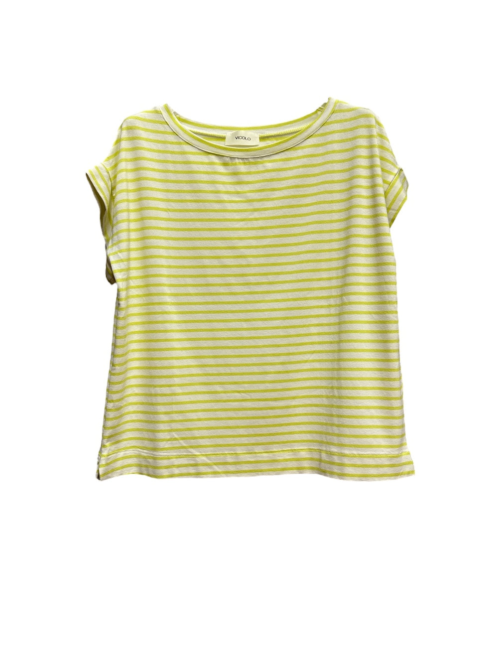 Vicolo lime striped t-shirt