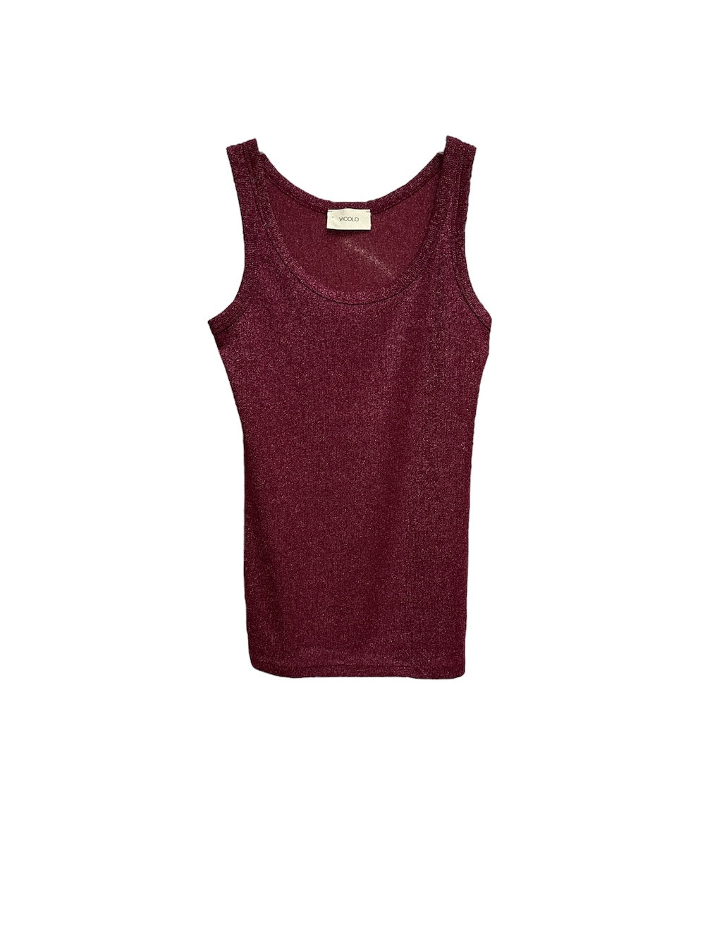 Vicolo red wine glitter top